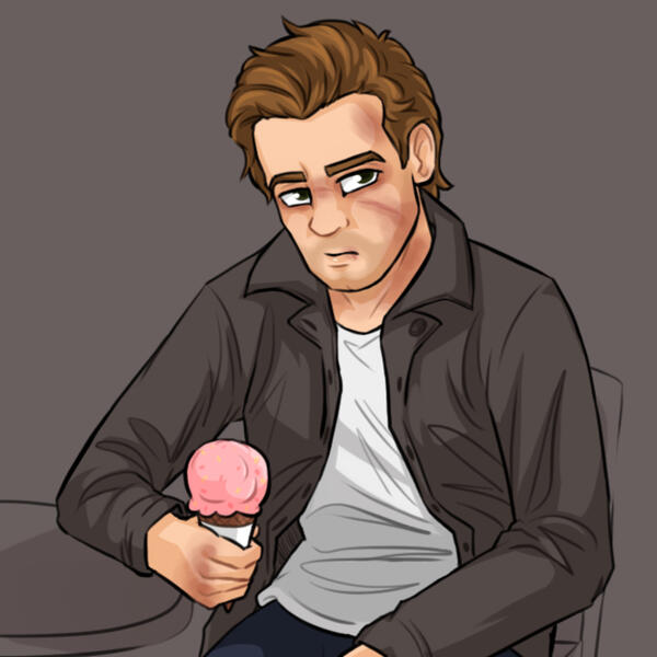 Brad Holding Ice Cream